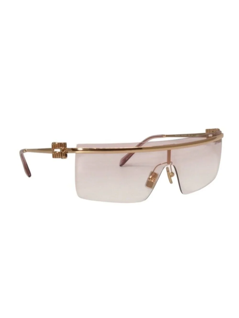Miu Miu Sunglasses 75 0 125 Pink Gold Acetate Alloy Eyewear
